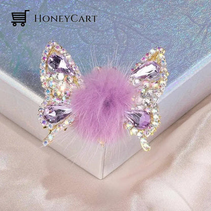 Flying Butterfly Hairpin Purple Tool
