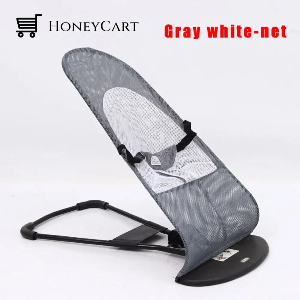 Foldable Pet Rocking Chair Gray-White Dog Beds