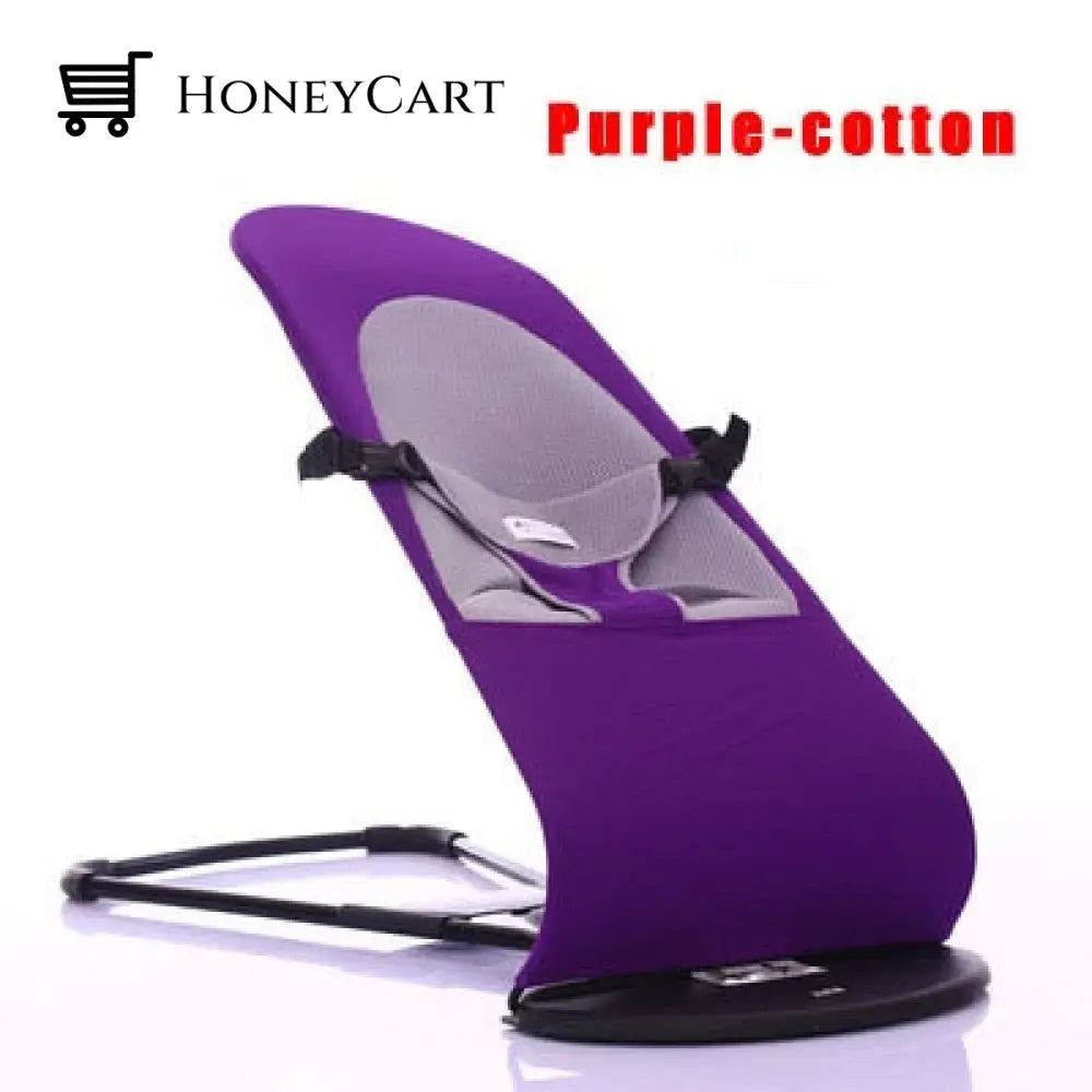 Foldable Pet Rocking Chair Purple Dog Beds