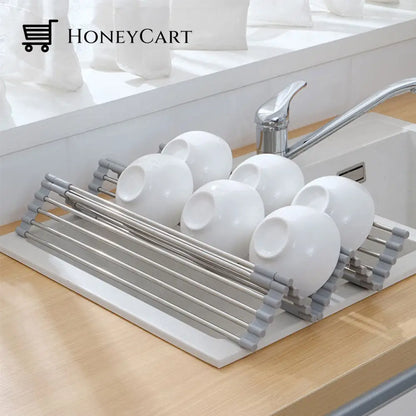 Foldable Stainless Steel Dish Drying Rack Kitchen Islands