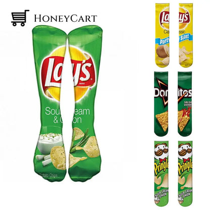 Foodie Tube Socks ( Unisex ) Lays Green