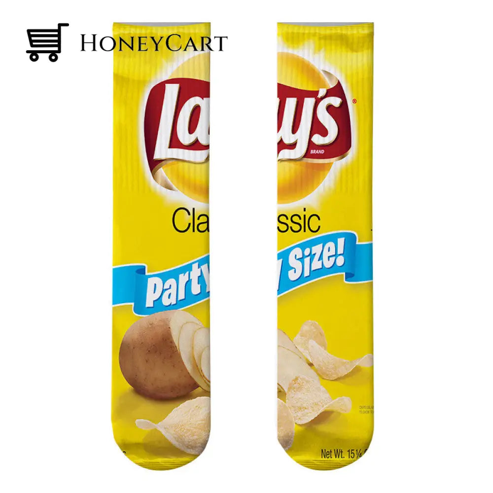 Foodie Tube Socks ( Unisex ) Lays Yellow