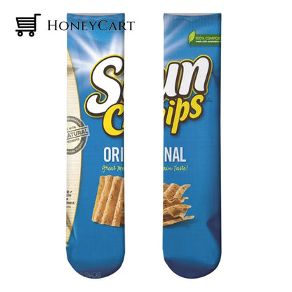 Foodie Tube Socks ( Unisex ) Sun Blue