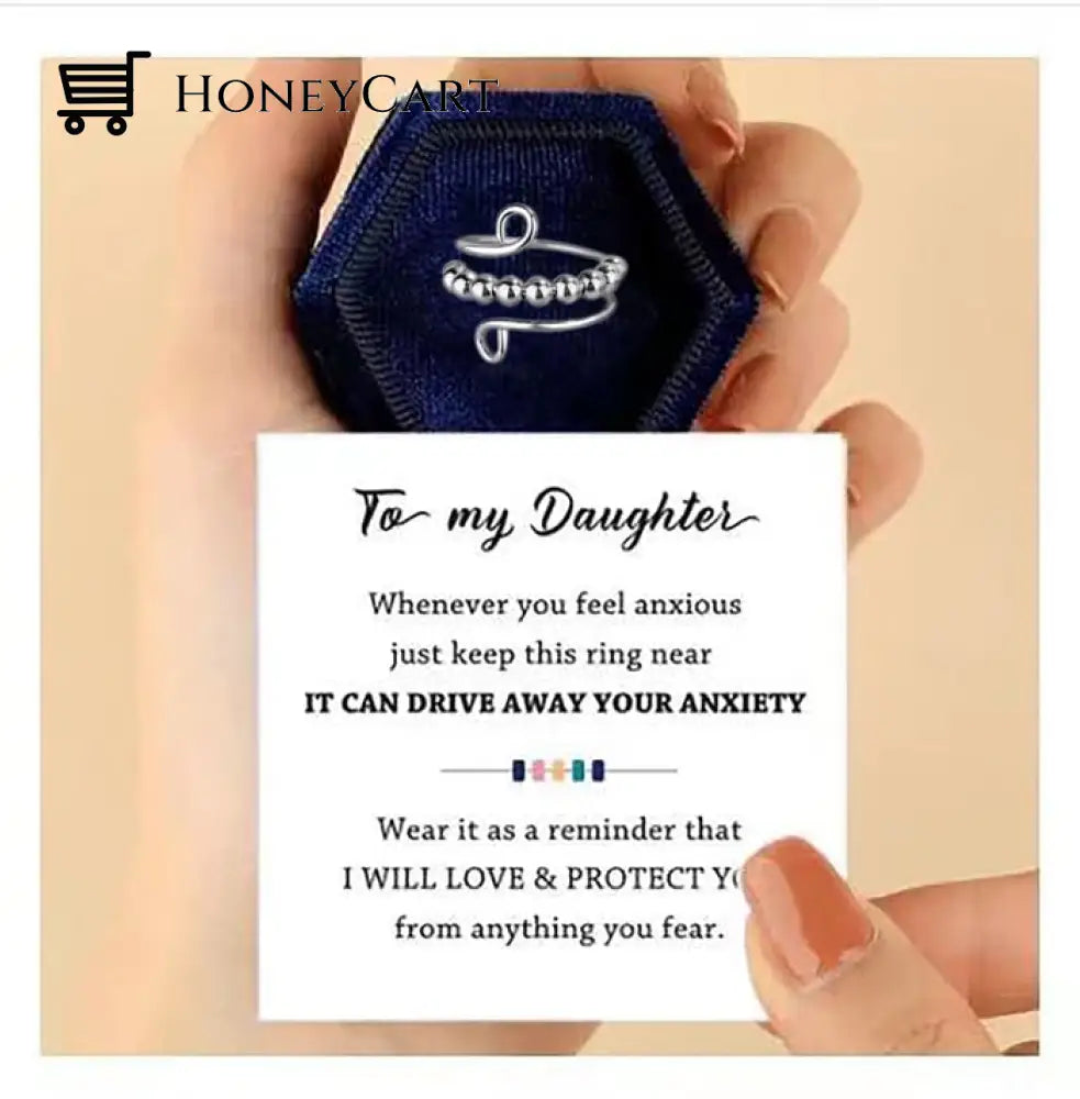 For Daughter - Drive Away Your Anxiety Circle Beads Fidget Ring