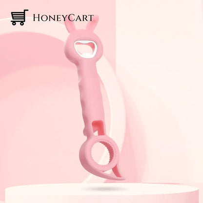 Four-In-One Can Opener Pink Plastic