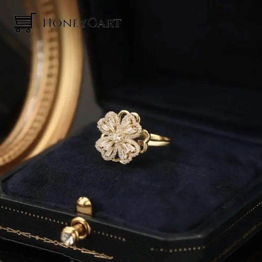 Four-Leaf Clover Rotating Ring