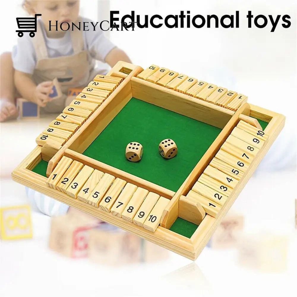 Four-Sided Flop Wooden Table Parent-Child Game Board