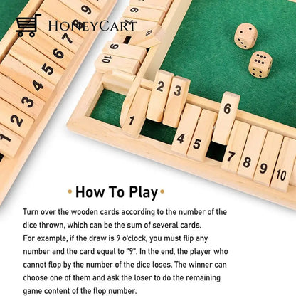 Four-Sided Flop Wooden Table Parent-Child Game Board