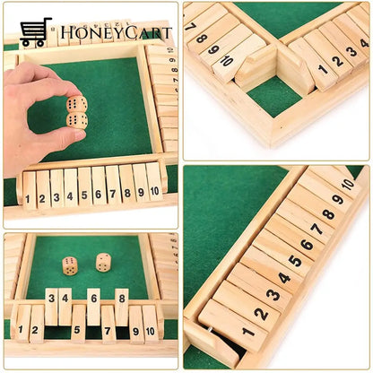 Four-Sided Flop Wooden Table Parent-Child Game Board