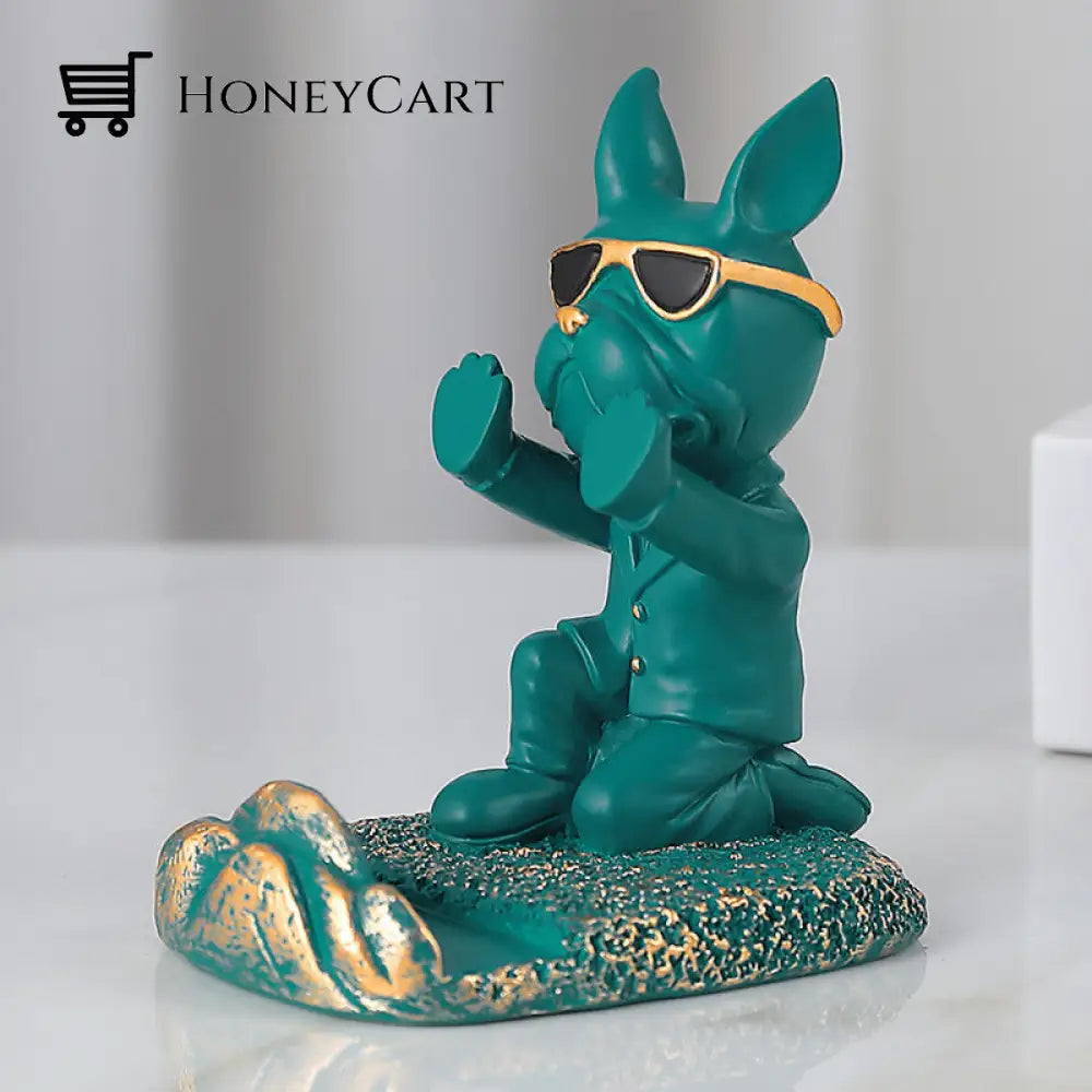 French Bulldog Phone Holder Green / A