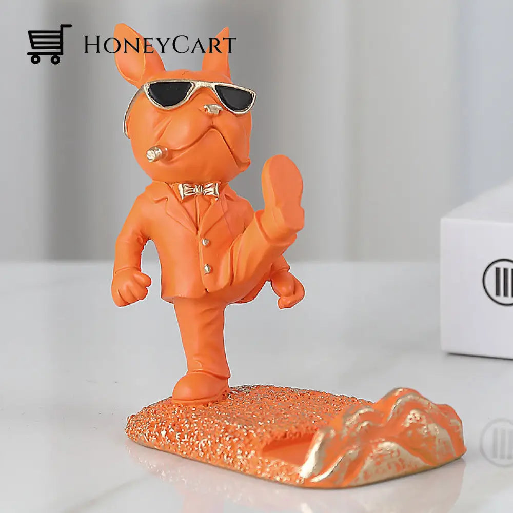 French Bulldog Phone Holder Orange / B