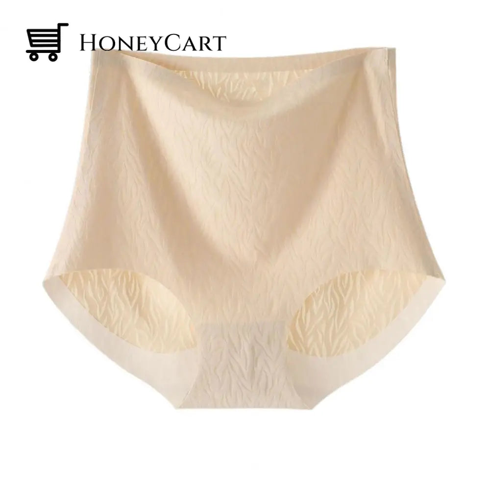 Fresh Seamless High Waist Hip Lifting Tummy Control Panties 4 Pcs-Milky White / M(40-50Kg/88-110Lbs)