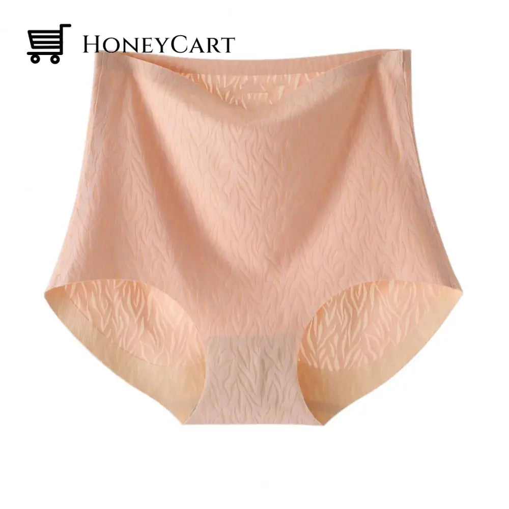 Fresh Seamless High Waist Hip Lifting Tummy Control Panties 4 Pcs-Pink / L(50-60Kg/110-132Lbs)