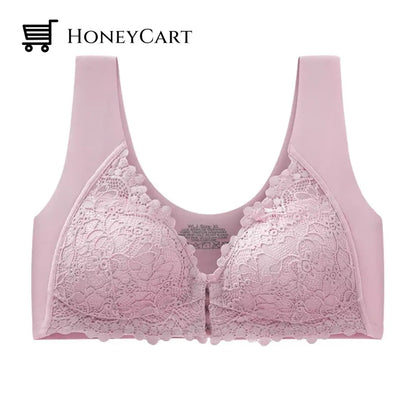 Front Buckle Latex Padded Bra Pink / M Underwear