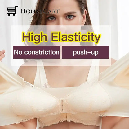 Front Closure Seamless Lace Bra Underwear