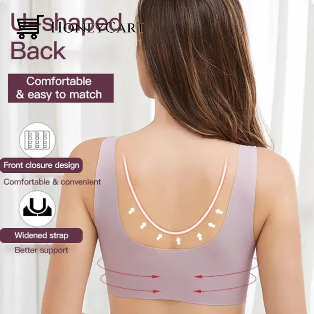 Front Closure Seamless Lace Bra Underwear