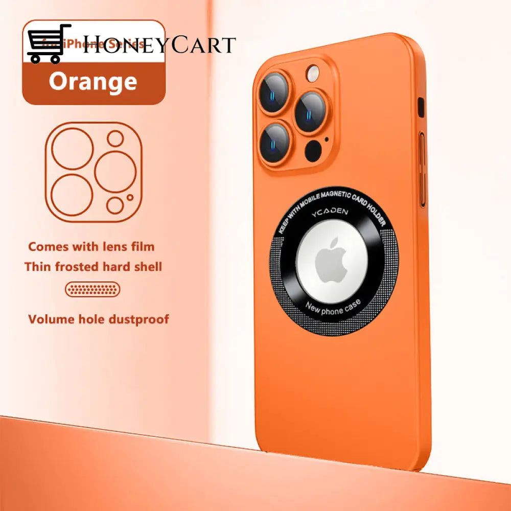 Frosted Drop-Proof Hard Case Orange / Iphone 14 Promax