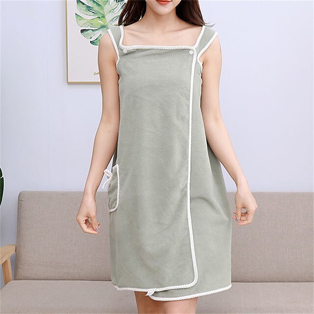 Plus Size 80-180 Catties  Wearable Bath Towel Sling Bathrobe Bath Skirt Thickened  Pure Cotton Absorbent