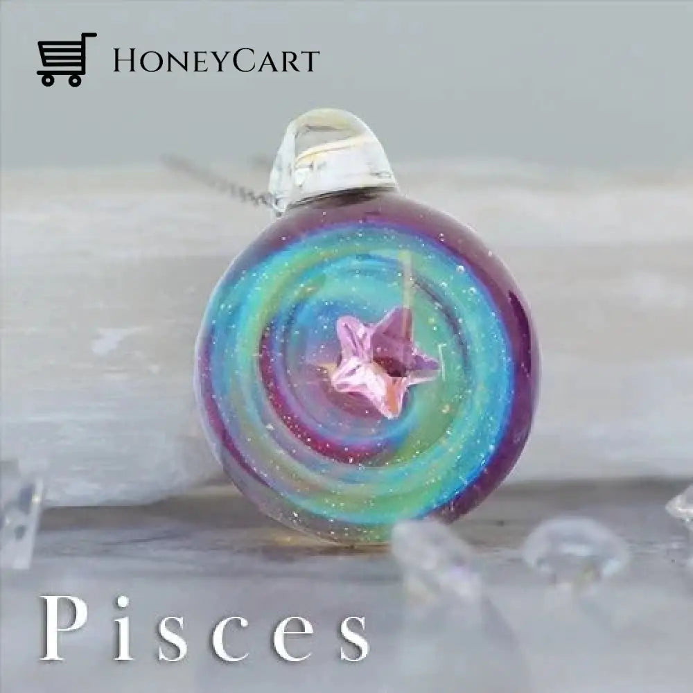 Galaxy Zodiac Necklace Pisces / Free Gift Box Tool
