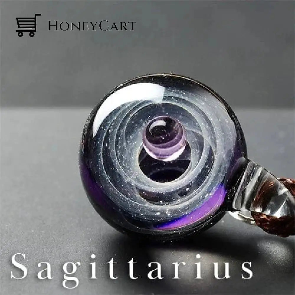 Galaxy Zodiac Necklace Sagittarius / Free Gift Box Tool