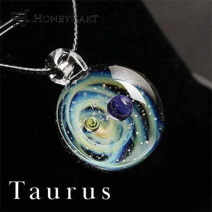 Galaxy Zodiac Necklace Taurus / Free Gift Box Tool