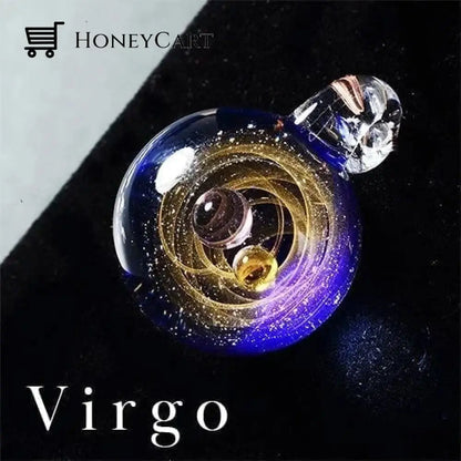 Galaxy Zodiac Necklace Virgo / Free Gift Box Tool