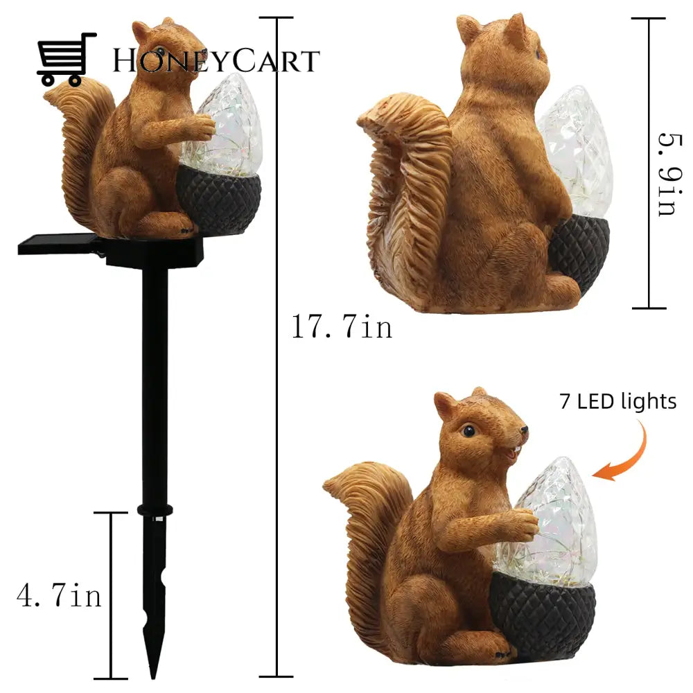 Garden Stake Solar Light Outdoor Squirrel Lights Led Yard Myx-Lights