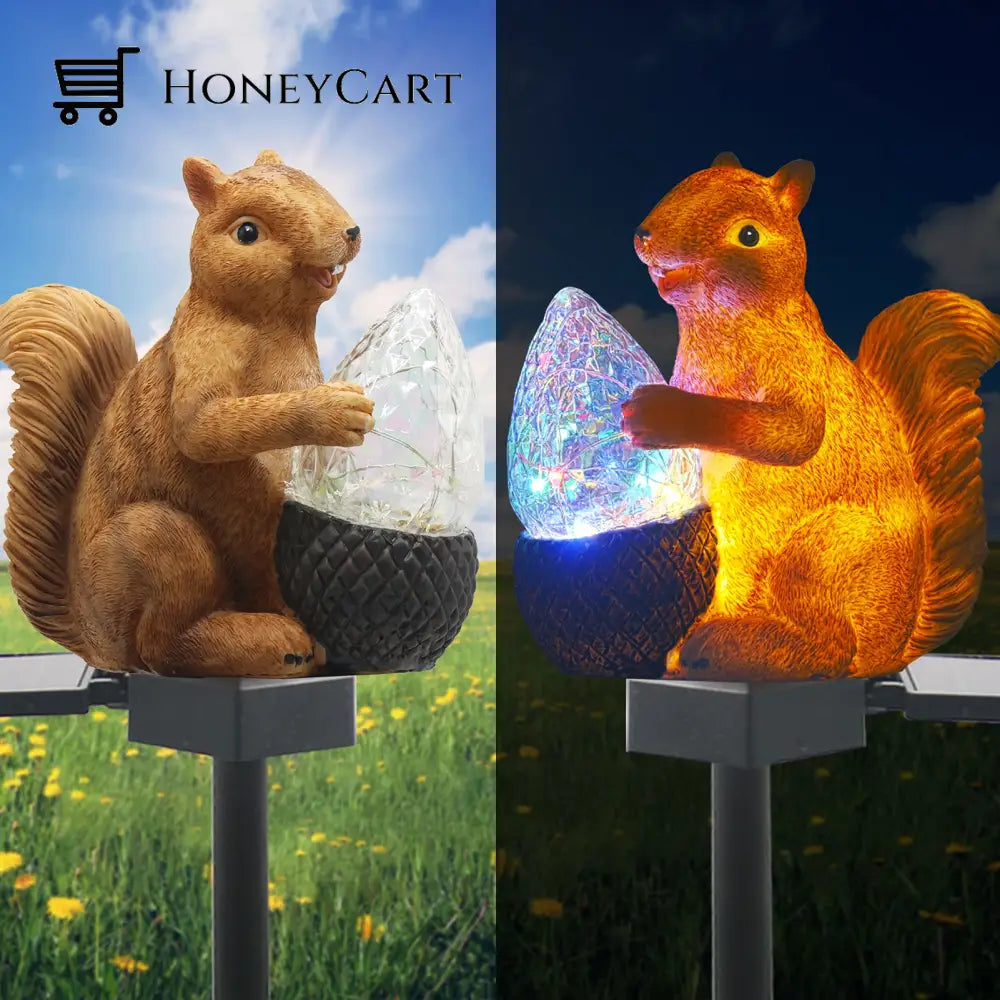 Garden Stake Solar Light Outdoor Squirrel Lights Led Yard Myx-Lights