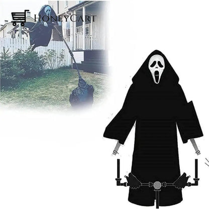 Garden Swinging Screaming Face Halloween Ghost