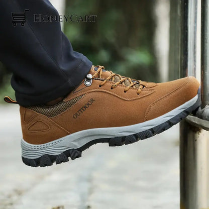Geneel Mens Breathable Walking Shoes 5.5 / Brown
