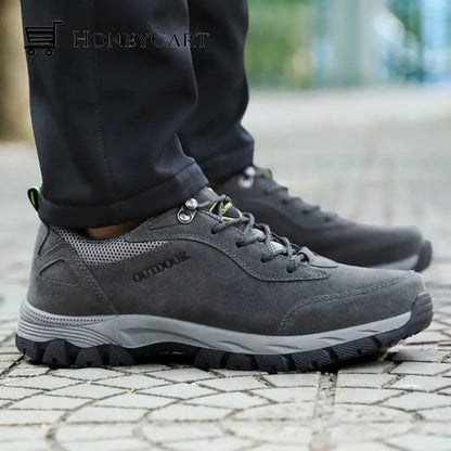 Geneel Mens Breathable Walking Shoes 5.5 / Gray
