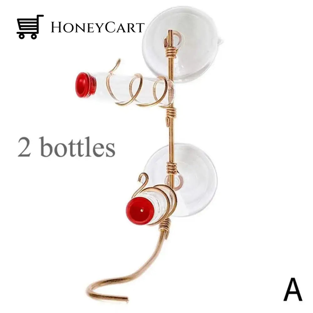 Geometric Window Hummingbird Feeders For Outdoors 2 Bottles
