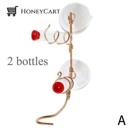 Geometric Window Hummingbird Feeders For Outdoors 2 Bottles
