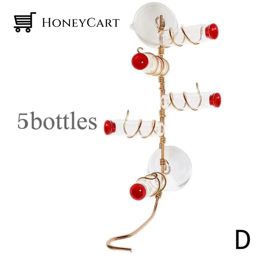 Geometric Window Hummingbird Feeders For Outdoors 5 Bottles