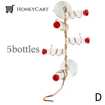 Geometric Window Hummingbird Feeders For Outdoors 5 Bottles