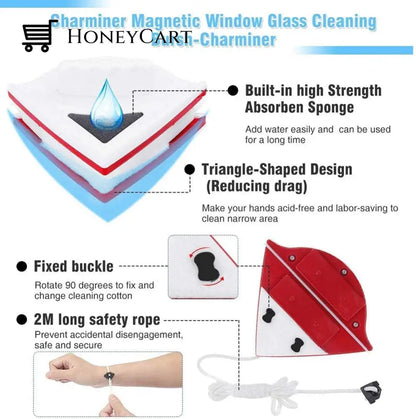 Glass Double-Sided Window Cleaner Cleaning Tools