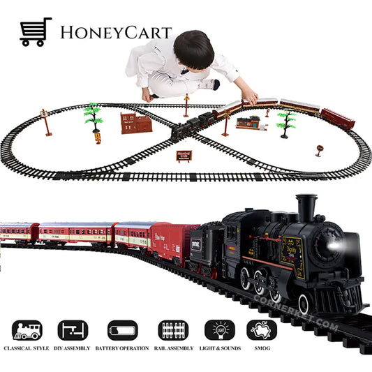 Gloco Electric Steam Christmas Train Toy Set G - Black Classic Trains & Sets