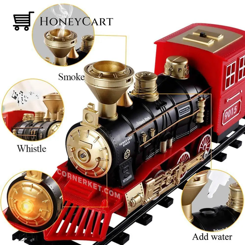 Gloco Electric Steam Christmas Train Toy Set Trains & Sets