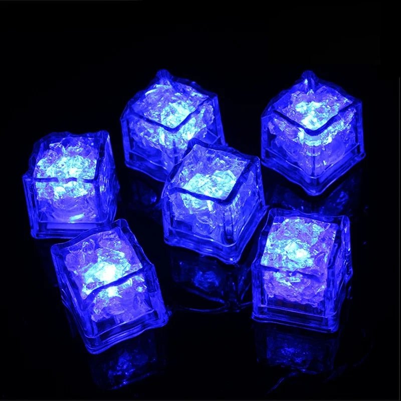 Glowing LED Ice Cubes – Ignite Fun with Fast-Flash Water Toys for Vibrant Party Decorations and Magical Drinks!