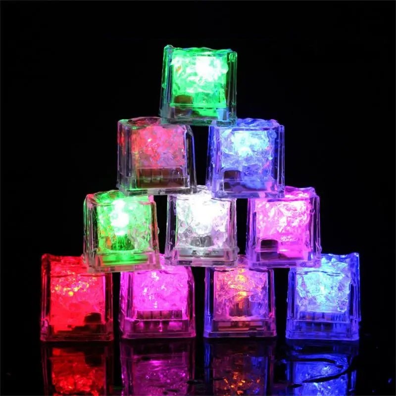 Glowing LED Ice Cubes – Ignite Fun with Fast-Flash Water Toys for Vibrant Party Decorations and Magical Drinks!