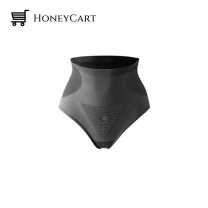 Graphene Honeycomb High Waist Tightening Briefs 2Pcs - Usd$24.97($12.5/Pc) / Black M En