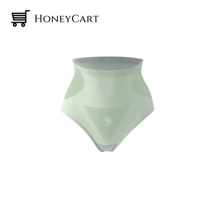 Graphene Honeycomb High Waist Tightening Briefs 2Pcs - Usd$24.97($12.5/Pc) / Green M En