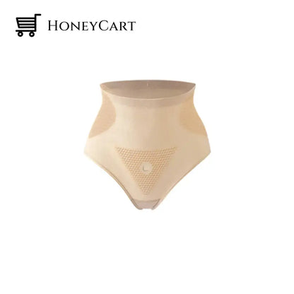 Graphene Honeycomb High Waist Tightening Briefs 2Pcs - Usd$24.97($12.5/Pc) / Skin Tone M En