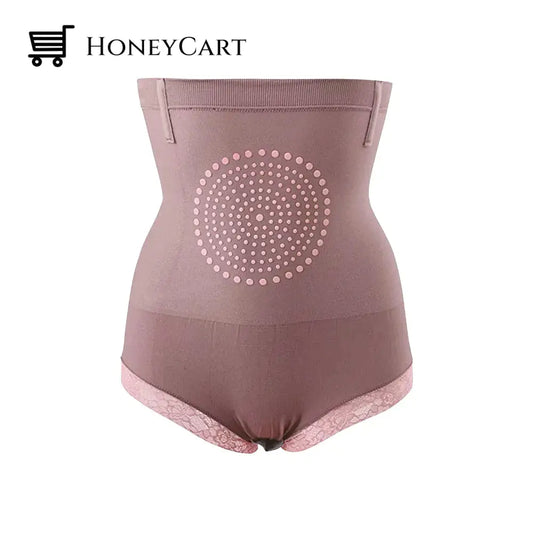 Graphene Thermal Circulation Tightening Briefs 2Pcs / Pink