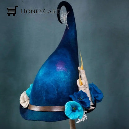Halloween Party Felt Witch Hats Blue