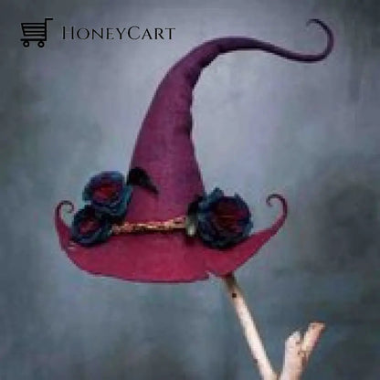 Halloween Party Felt Witch Hats Rose Purple