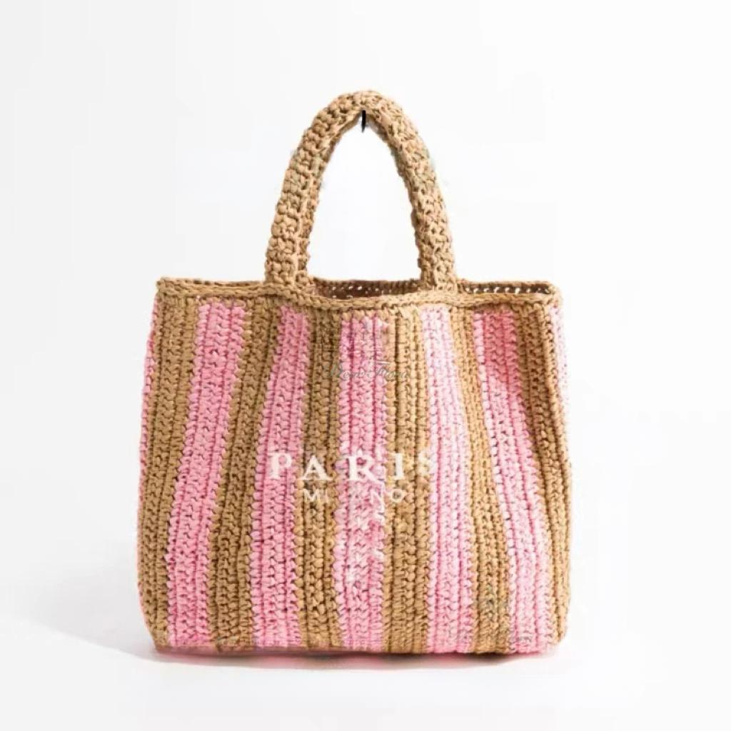 Handwoven Straw Shoulder Bag for Women