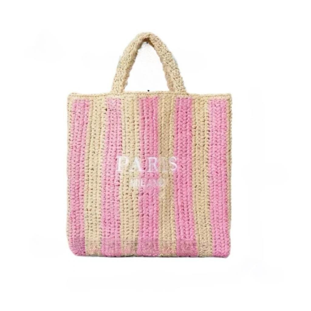 Handwoven Straw Shoulder Bag for Women