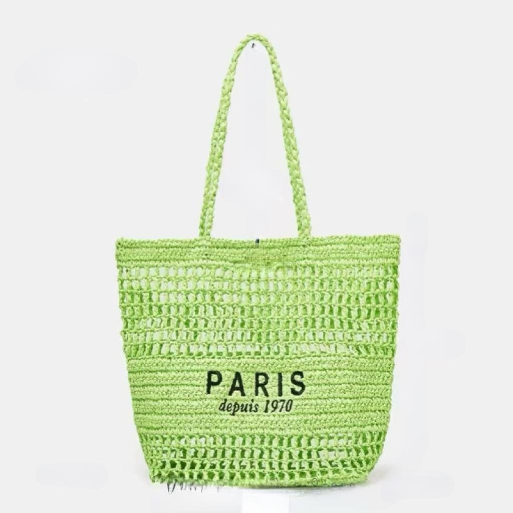 Handwoven Straw Shoulder Bag for Women