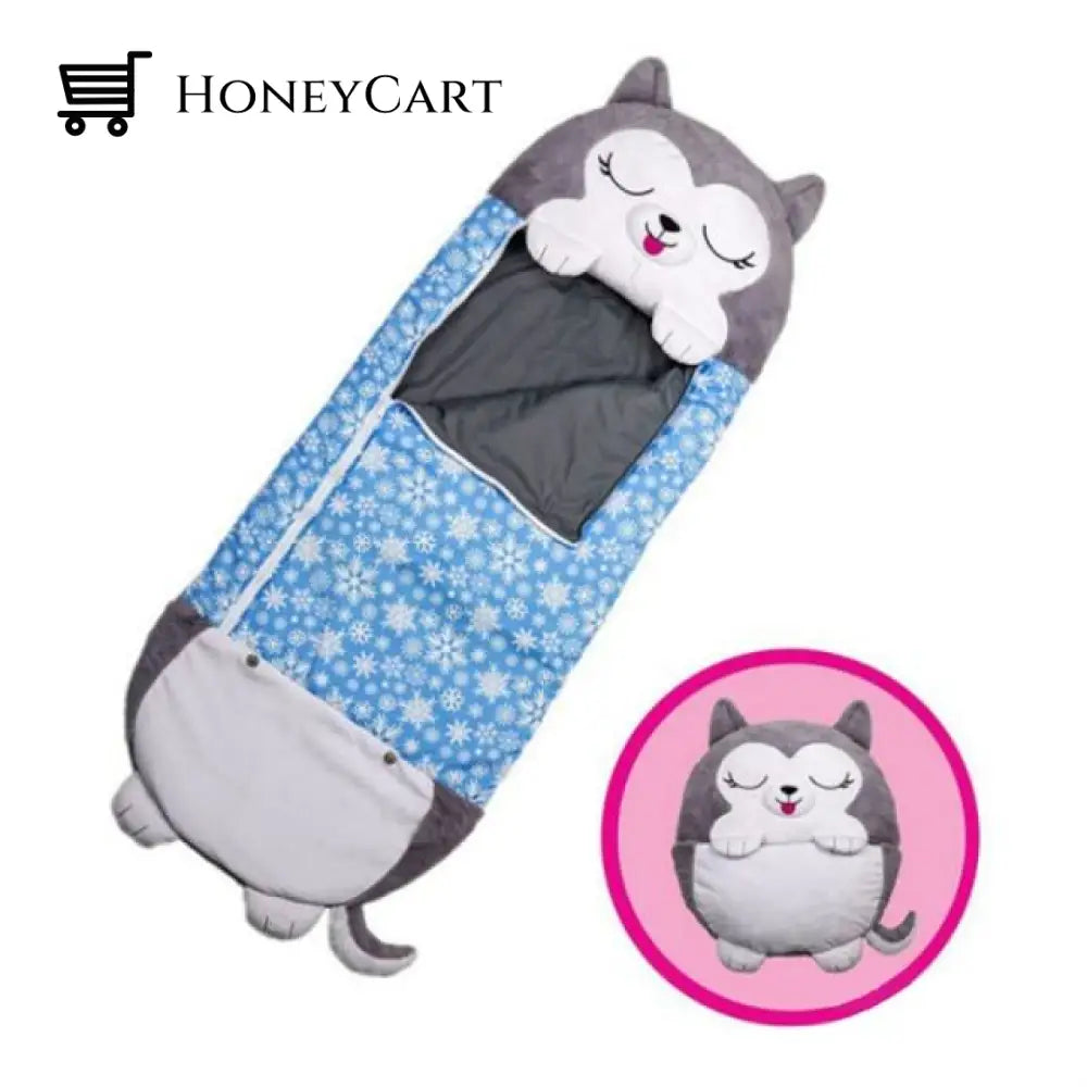 Happy Sleeping Bag Suit Kids Boys Girls Play Pillow Soft Warm Cute 135*50Cm / C Wjj-0718